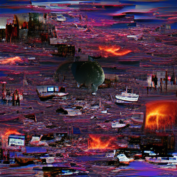 End of the world, 500 iterations, VQGAN + CLIP